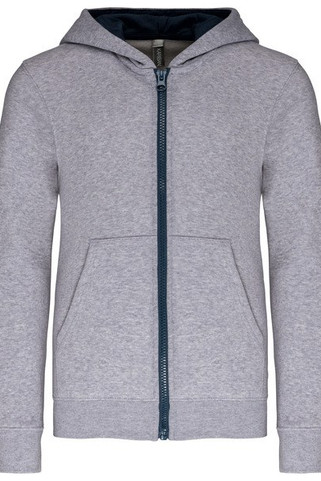 Kariban K486 - Childrens zipped hooded sweatshirt