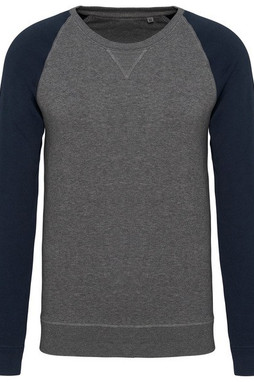 Kariban K491 - Herren Bio Zweifarbiger Raglan Sweatshirt Komfort