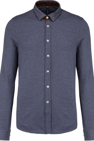 Kariban K507 - Long-sleevedJacquard knit shirt