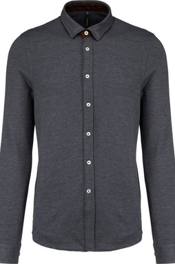 Kariban K507 - Long-sleevedJacquard knit shirt