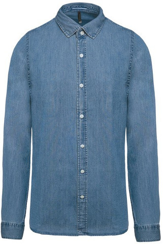 Kariban K512 - Vintage Wash Slim Fit Denim Shirt for Men