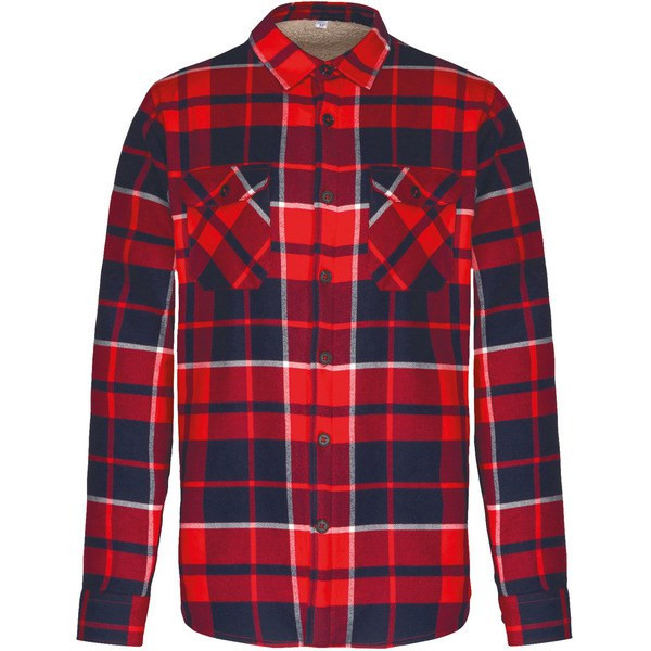 Kariban K579 - Sherpa-lined checked SHIRT JACKET