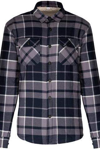 Kariban K579 - Sherpa-lined checked SHIRT JACKET