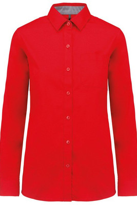 Kariban K585 - Women's long-sleeved Nevada cotton shirt
