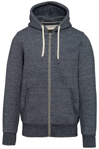 Kariban KV2306 - Mens vintage zipped hooded sweatshirt