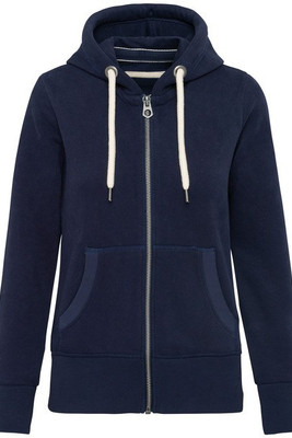 Kariban KV2307 - Women's vintage zipped hooded sweatshirt