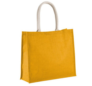 Kimood KI0219 - Strandtasche aus Jute mit Baumwollgriffen