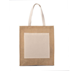 Kimood KI0221 - Eco-Friendly Jute Tote with Cotton Pocket