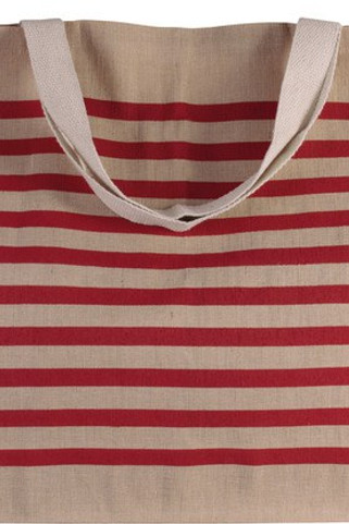 Kimood KI0228 - Eco-Friendly Large Juco Tote with Striped Details