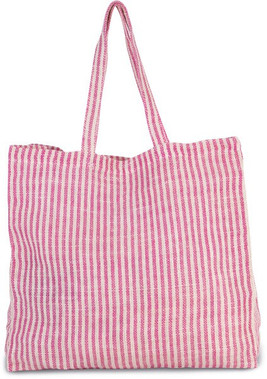 Kimood KI0236 - Gestreepte shopper van juco