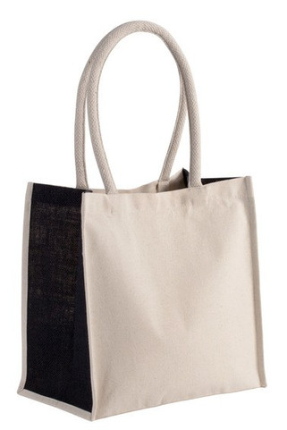 Kimood KI0255 - Sac cabas en coton / jute - 17 L