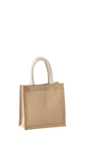 Kimood KI0272 - Sac style cabas en toile de jute - petit modèle