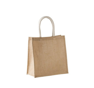 Kimood KI0274 - Sac style cabas en toile de jute - grand modèle