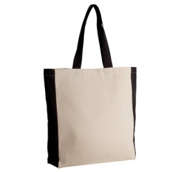 Kimood KI0275 - Sac cabas bicolore en toile personnalisable