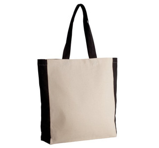 Kimood KI0275 - Sac cabas bicolore en toile personnalisable