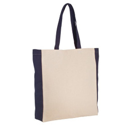 Kimood KI0275 - Customizable Two-Tone Cotton Canvas Tote Bag