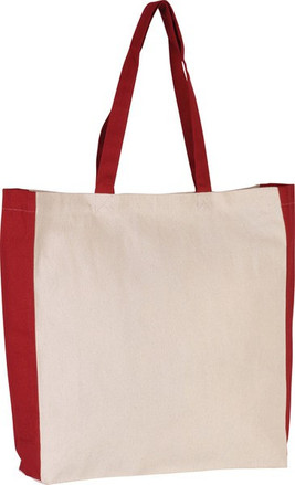 Kimood KI0275 - Customizable Two-Tone Cotton Canvas Tote Bag