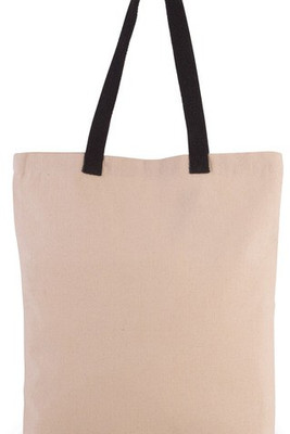 Kimood KI0278 - Gusset shopping bag with contrasting handles