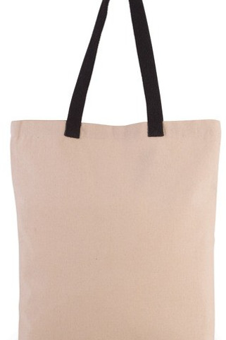 Kimood KI0278 - Sac shopping à soufflet avec poignées contrastées