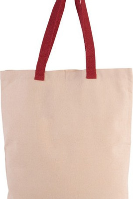 Kimood KI0278 - Gusset shopping bag with contrasting handles
