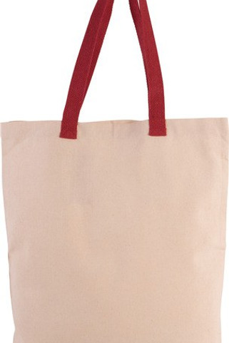 Kimood KI0278 - Sac shopping à soufflet avec poignées contrastées