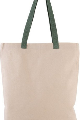 Kimood KI0278 - Gusset shopping bag with contrasting handles