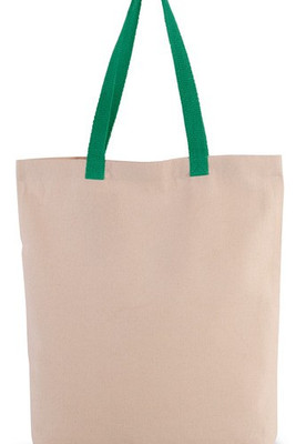 Kimood KI0278 - Sac shopping à soufflet avec poignées contrastées