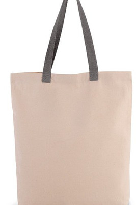 Kimood KI0278 - Shopper met plooi en contrasterend hengsel