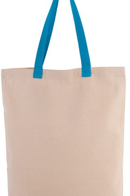 Kimood KI0278 - Gusset shopping bag with contrasting handles