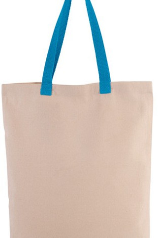 Kimood KI0278 - Gusset shopping bag with contrasting handles