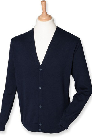 Henbury H722 - Henbury Mens Classic Cotton-Acrylic Cardigan