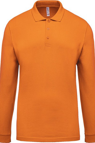 Kariban K256 - Herren Langarm-Polohemd. Baumwollpiqué