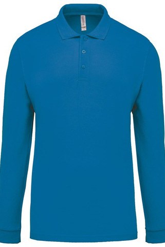 Kariban K256 - Herren Langarm-Polohemd. Baumwollpiqué