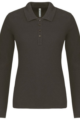 Kariban K257 - Damen Langarm-Polohemd. Baumwollpiqué