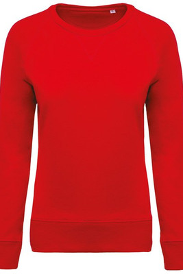 Kariban K481 - Women's organic round neck sweatshirt with raglan sleeves
