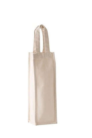 Kimood KI0269 - Cotton canvas bottle holder bag
