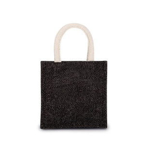 Kimood KI0272 - Sac style cabas en toile de jute - petit modèle