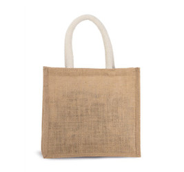 Kimood KI0273 - Jute canvas tote bag - medium model