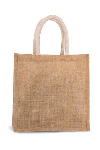 Kimood KI0274 - Sac style cabas en toile de jute - grand modèle