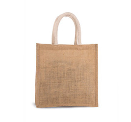 Kimood KI0274 - Sac style cabas en toile de jute - grand modèle