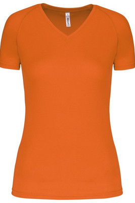 Proact PA477 - Damen Kurzarm-Sportshirt mit V-Ausschnitt