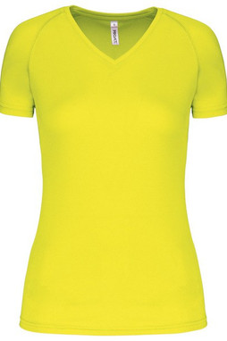 Proact PA477 - Kvinders kortærmet sportst-shirt med V-udskæring