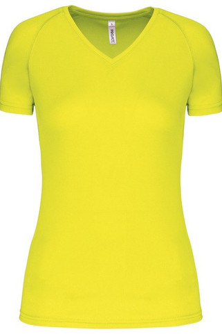 Proact PA477 - Damen Kurzarm-Sportshirt mit V-Ausschnitt