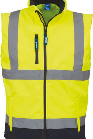 Yoko YHV006 - Høj synlighed Softshell bodywarmer