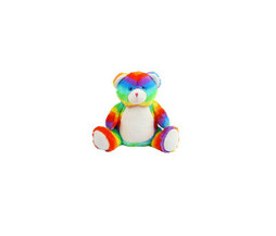 Mumbles MM555 - Zipped multicolored bear soft toy