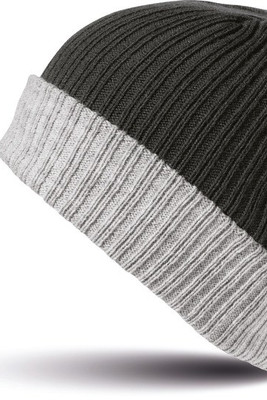 Result RC378X - Stylish Men's Two-Tone Braided Winter Beanie