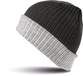 Result RC378X - Stylish Men's Two-Tone Braided Winter Beanie