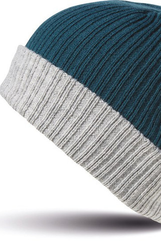 Result RC378X - Stylish Mens Two-Tone Braided Winter Beanie
