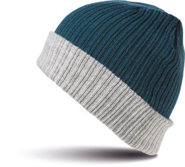 Result RC378X - Stylish Men's Two-Tone Braided Winter Beanie