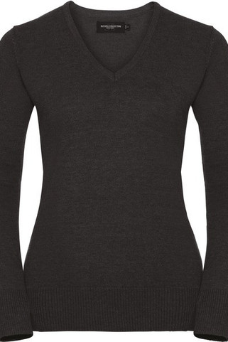 Russell Collection RU710F - Damen V-Neck Strick Pullover